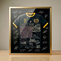 Framed Ethnikos Assias FC 60th anniversary jersey signed by the squad