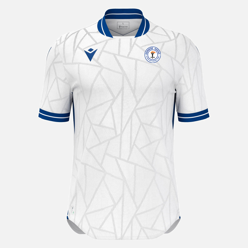 Ethnikos Assias FC away jersey 2026/27 white detail